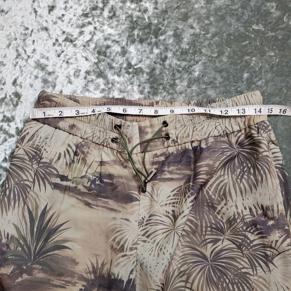 Guess Green Palm Print Jogger Pants - Picture 6 of 10